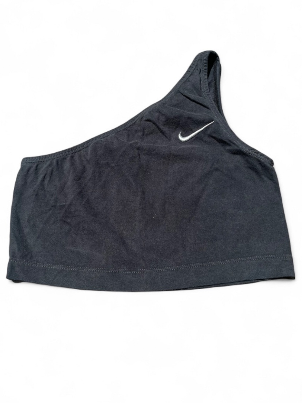 Nike Y2K size small Black Asymmetric One-Shoulder Crop Top